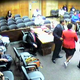 Attorney Andrea Burton being removed from court by a bailiff for wearing a Black Lives Matter button. Judge Robert Milich sentenced her to five days in jail for being in contempt.
WKBN Screenshot